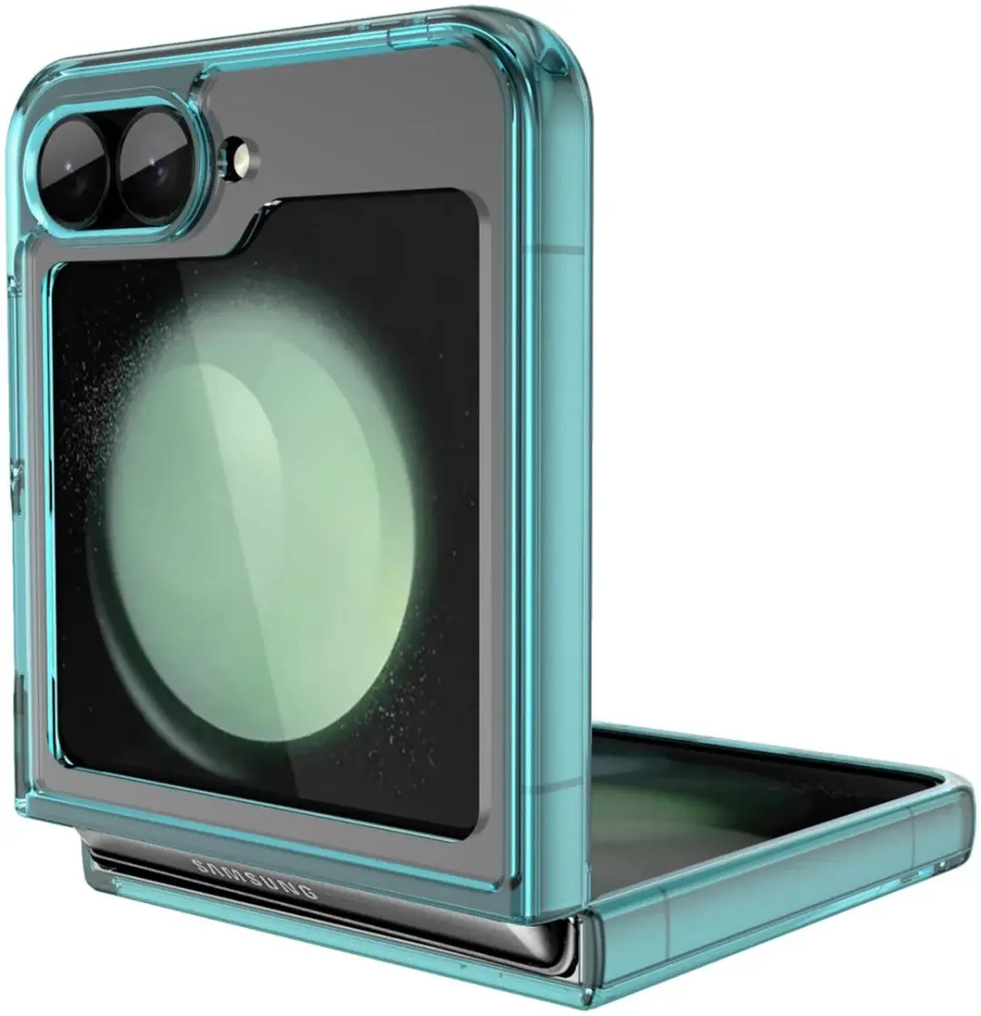 Selected Hoesje Samsung Galaxy Z Flip 6/7 FE - Transparant Groen