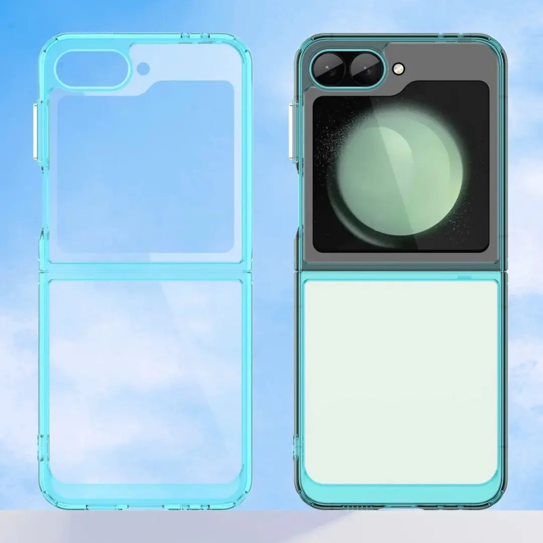 Selected Hoesje Samsung Galaxy Z Flip 6/7 FE - Transparant Groen