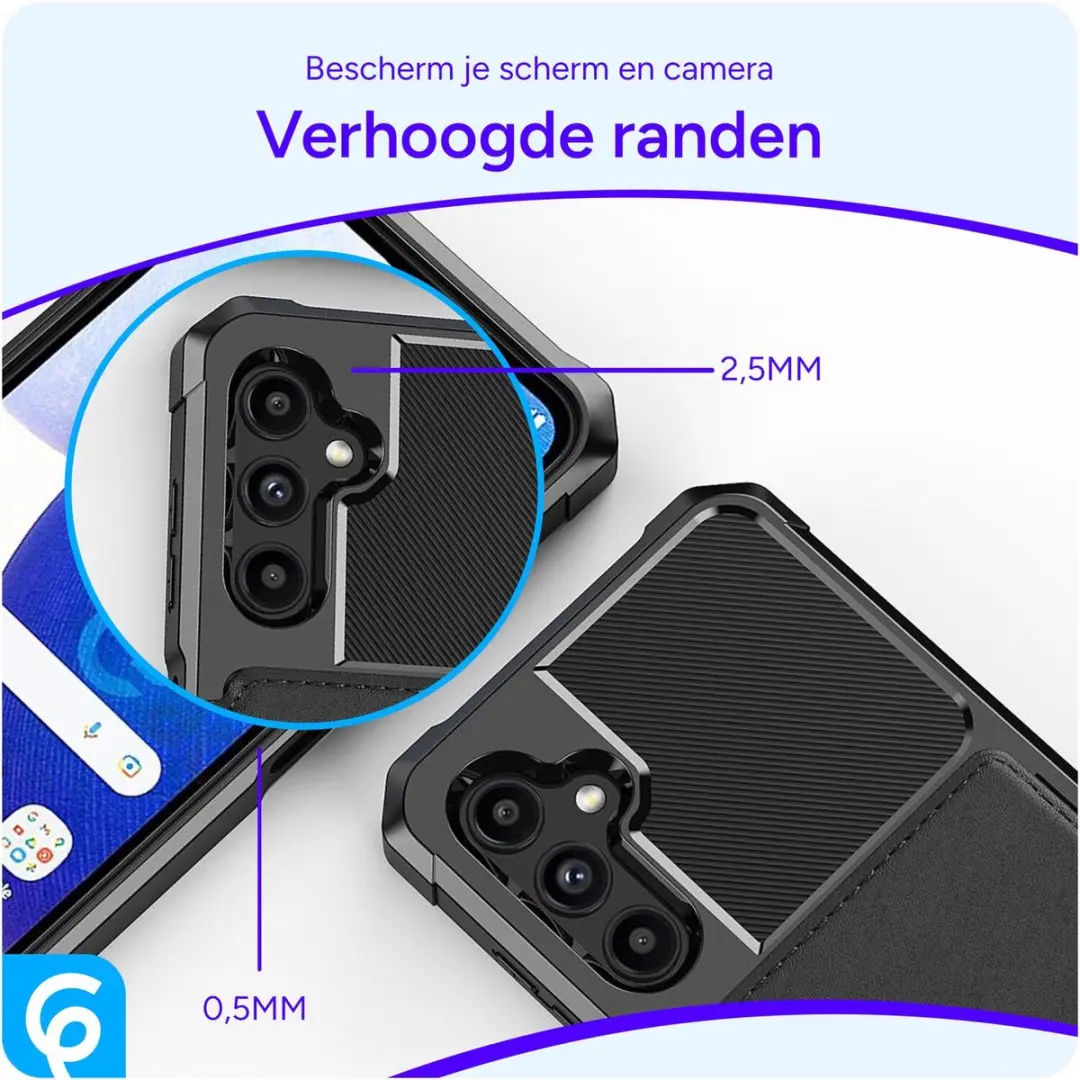 Selected Portemonnee Hoesje Samsung Galaxy A14 3-in-1 - 4 Pasjes - Zwart
