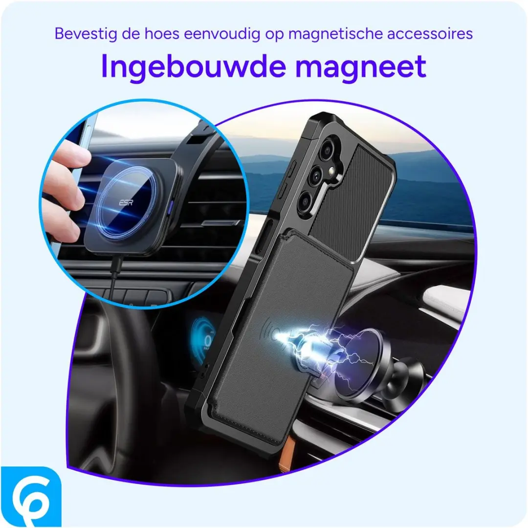 Selected Portemonnee Hoesje Samsung Galaxy A14 3-in-1 - 4 Pasjes - Zwart