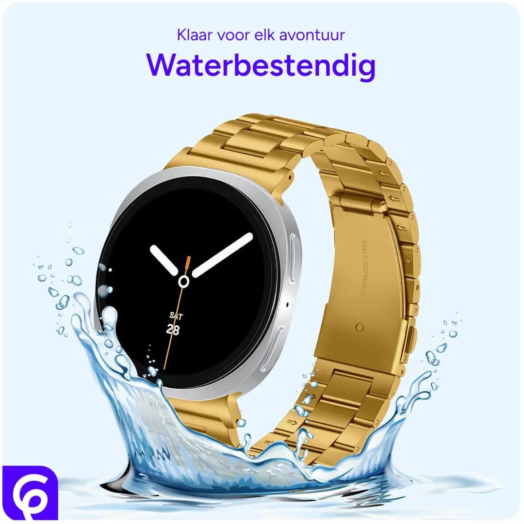 Selected SBG RVS Schakelbandje Goud - Samsung Galaxy Watch 8/9