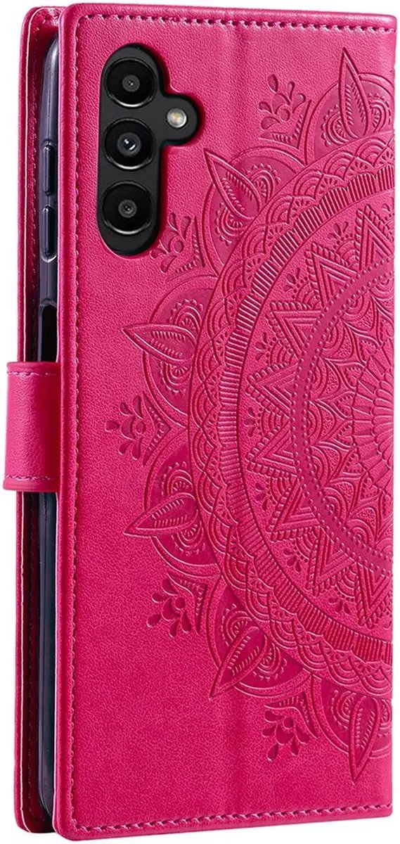 Selected Mandala Book Case Samsung Galaxy A36 - Hoesje Roze - 3 Pasjes