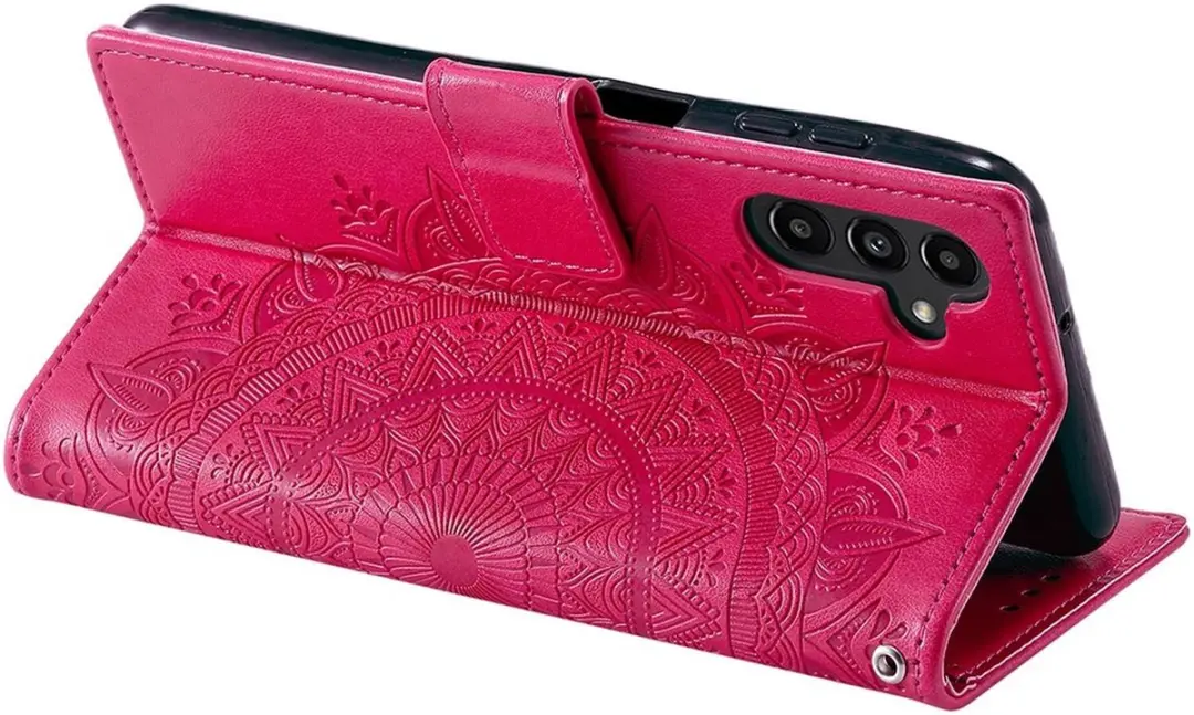 Selected Mandala Book Case Samsung Galaxy A36 - Hoesje Roze - 3 Pasjes