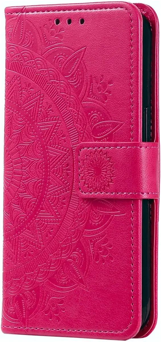 Selected Mandala Book Case Samsung Galaxy A36 - Hoesje Roze - 3 Pasjes