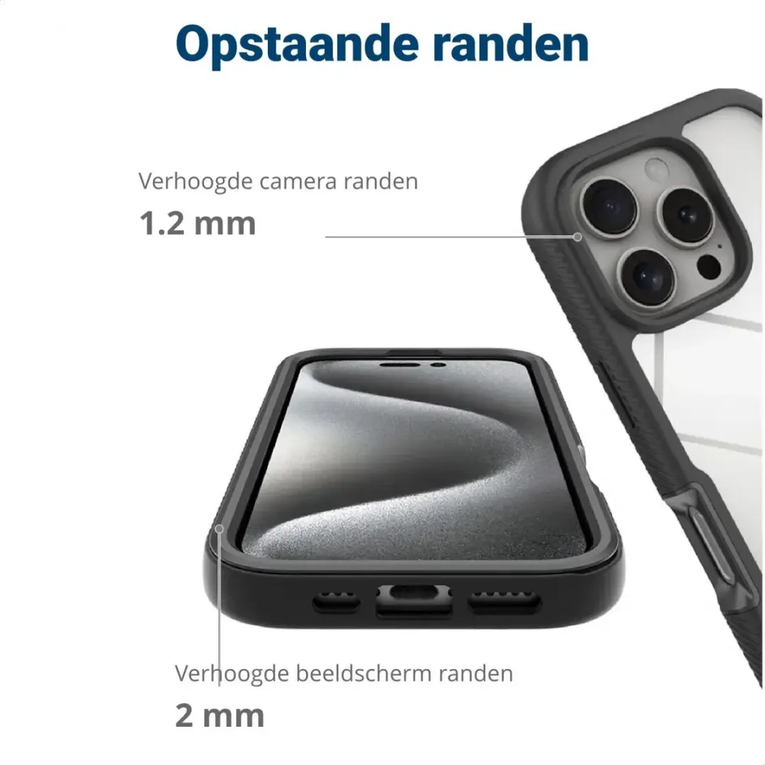 Selected by GSMpunt.nl iPhone 16 Pro Max Hoesje - Schokbestendig - Zwart