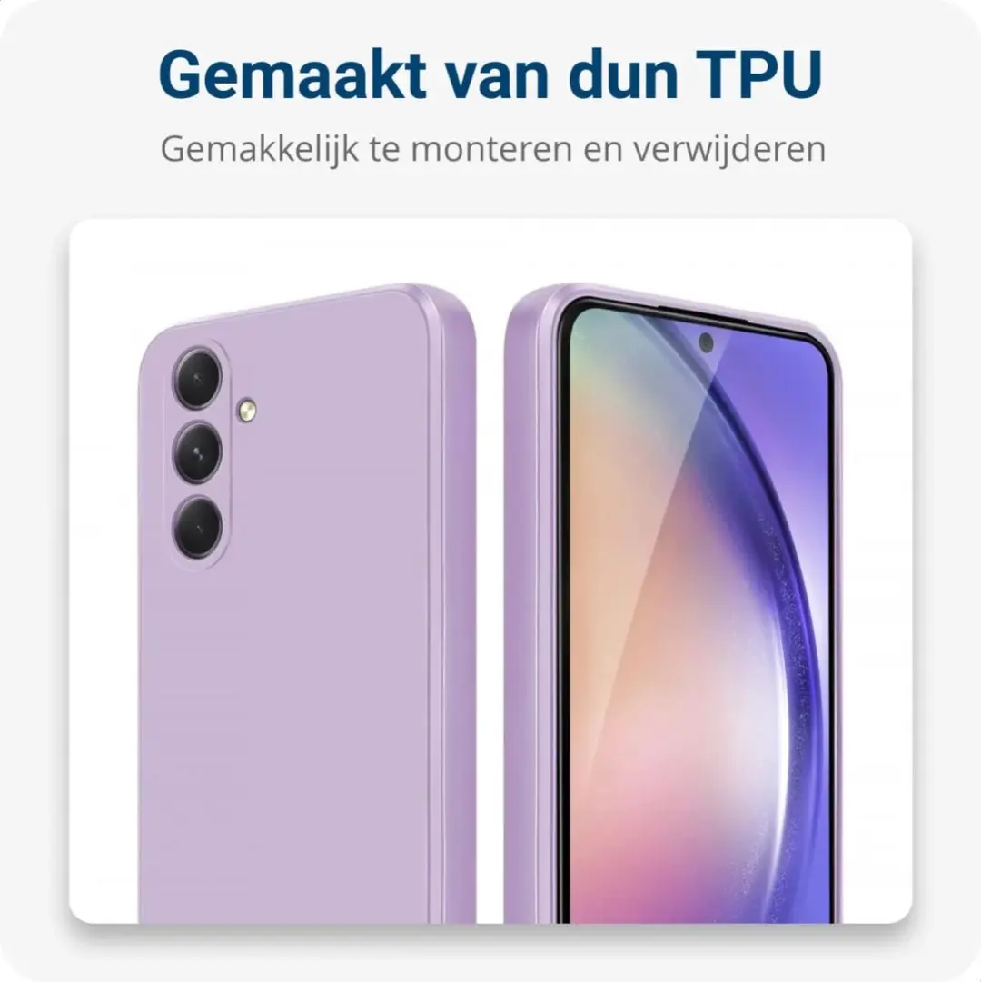 Selected Hoesje Samsung Galaxy A54 - Dun Flexibel TPU - Paars
