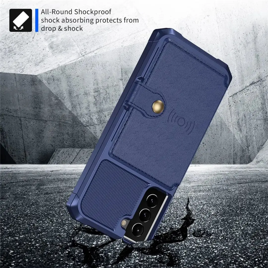 Selected Portemonnee Hoesje Samsung Galaxy S22 - 4 Pasjes - Blauw