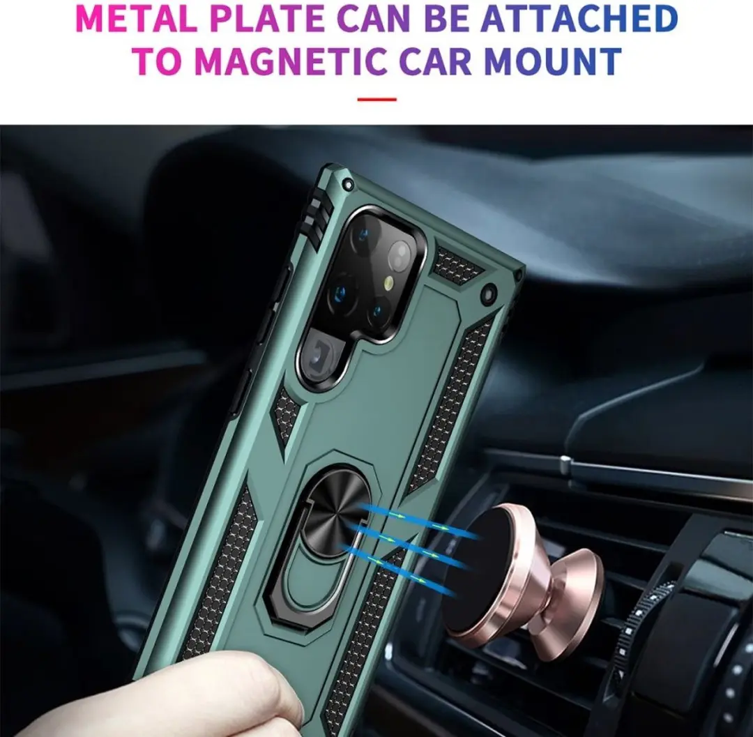 Selected Magnetisch Hoesje Samsung Galaxy S22 Ultra - Groen