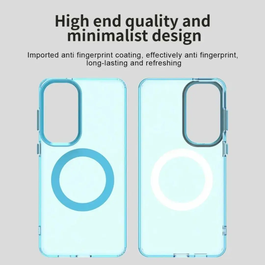 Selected Backcover Hoesje MagSafe Samsung Galaxy S26 - Blauw & Transparant - afbeelding 6 van 6
