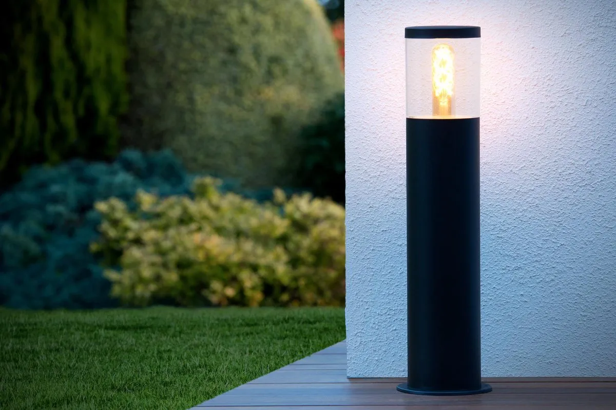Lucide FEDOR Sokkellamp E27 - IP44 - Zwart