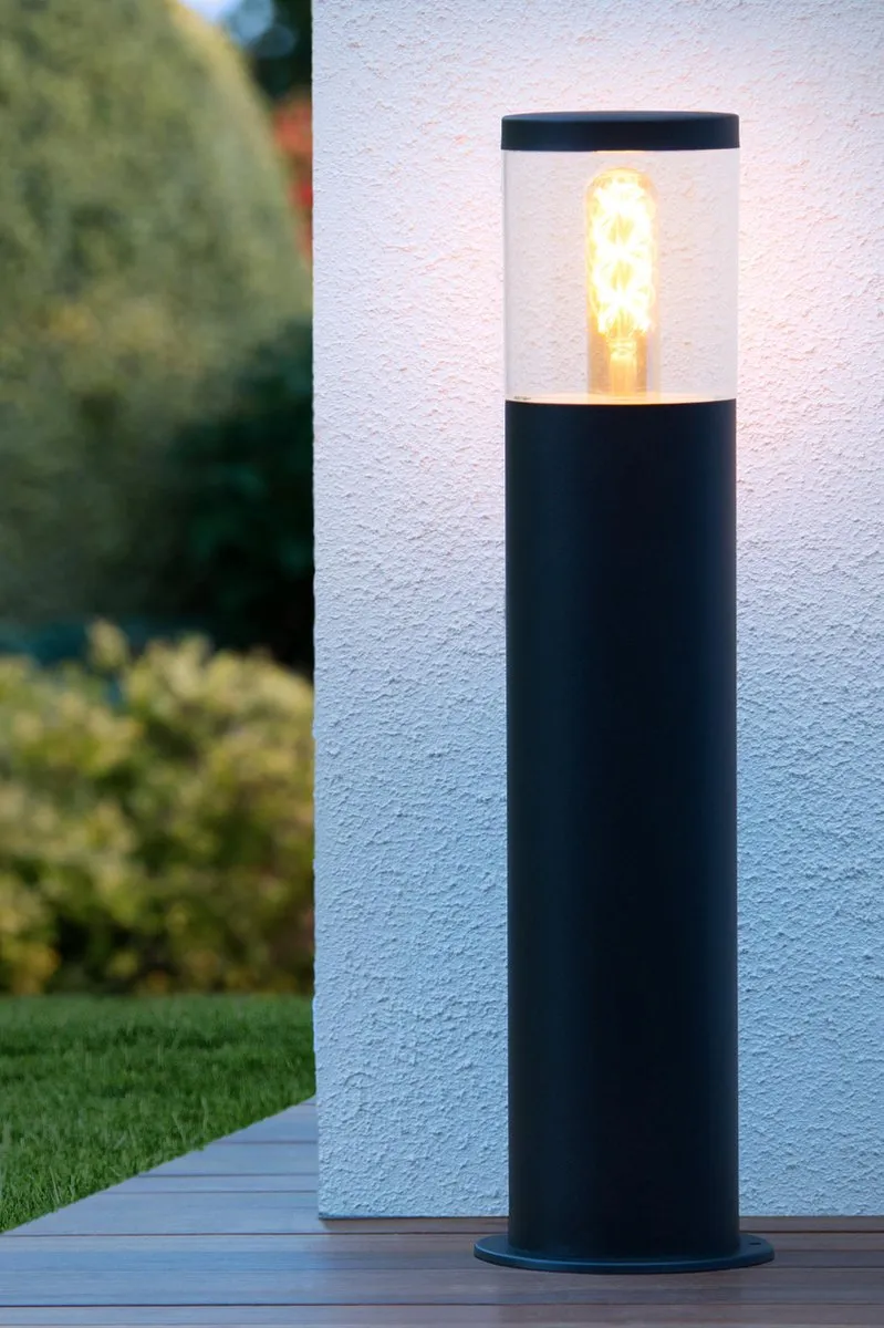Lucide FEDOR Sokkellamp E27 - IP44 - Zwart