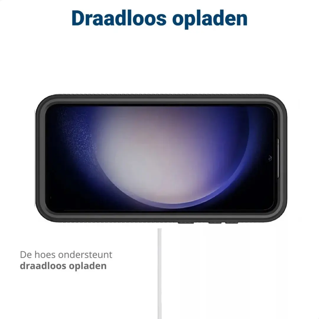 Selected Hoesje Samsung Galaxy S23 FE - Rood - Ingebouwde Screenprotector