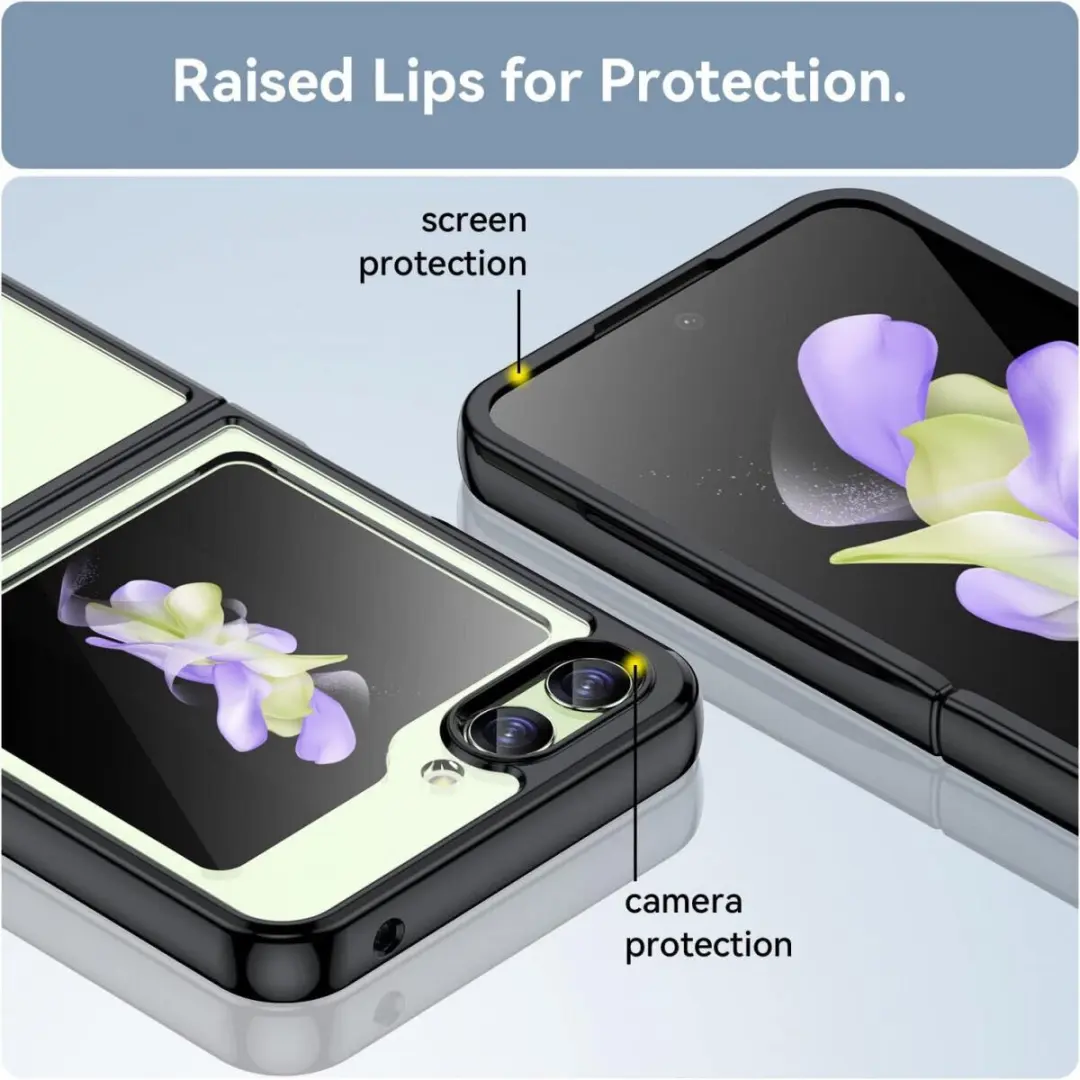 Selected Hoesje Samsung Galaxy Z Flip 5 - Zwart/Transparant