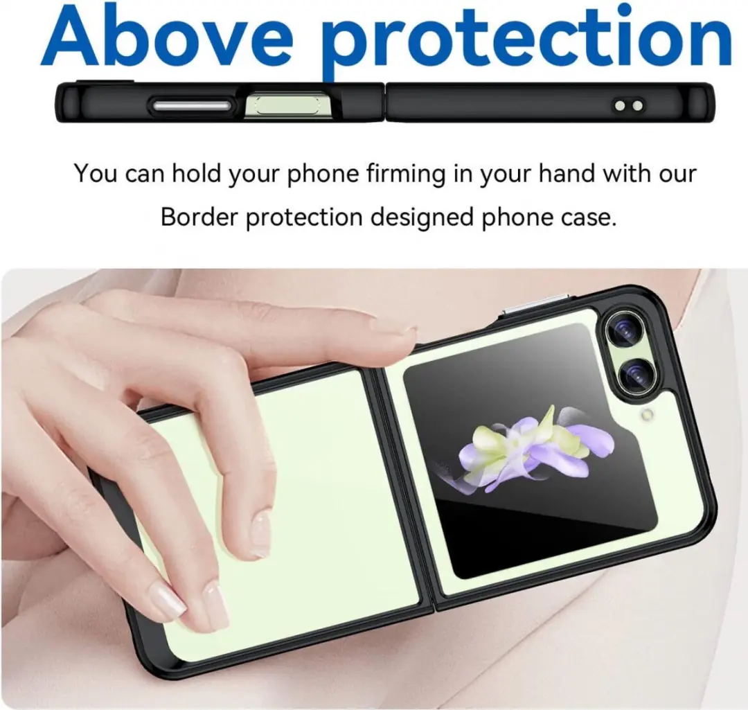 Selected Hoesje Samsung Galaxy Z Flip 5 - Zwart/Transparant
