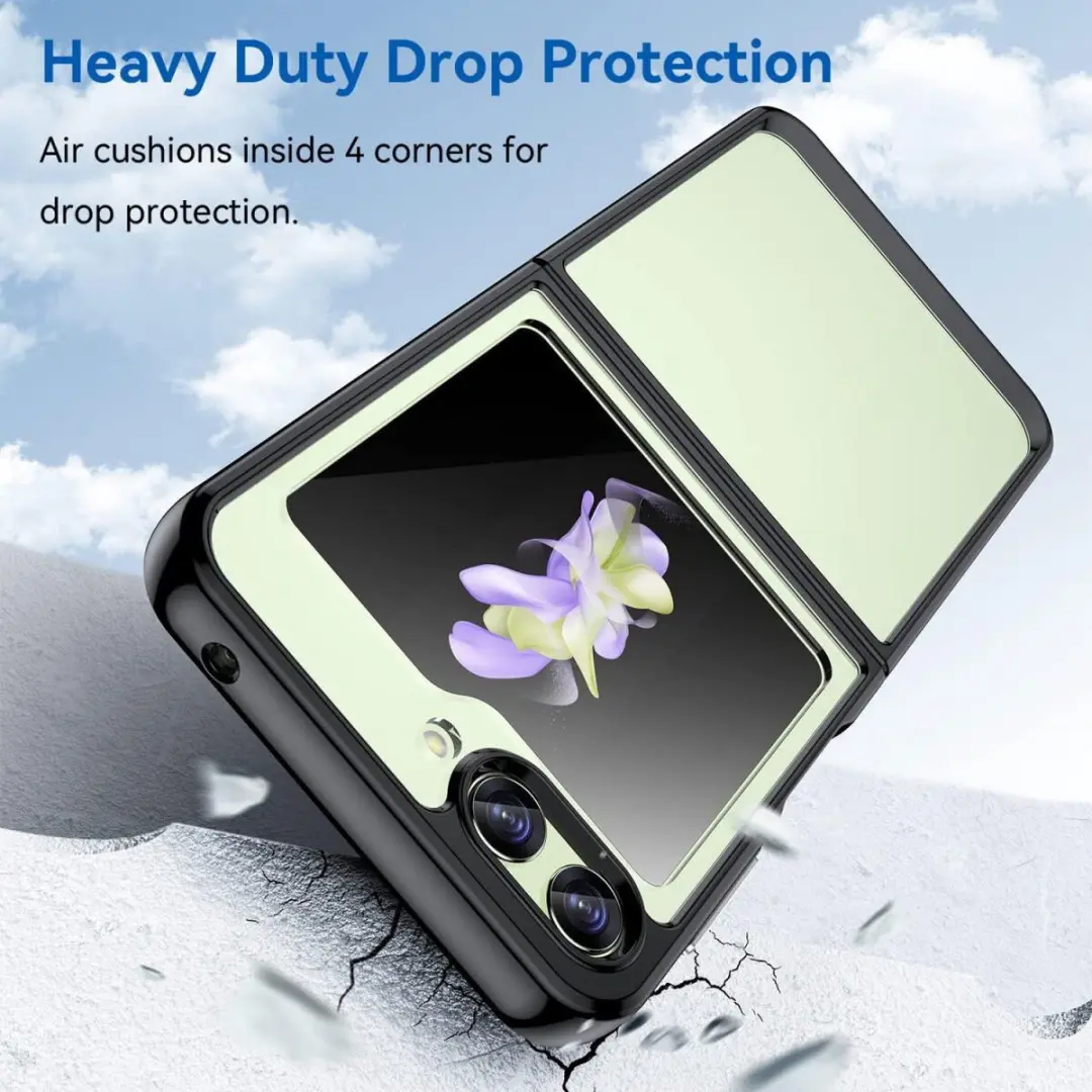 Selected Hoesje Samsung Galaxy Z Flip 5 - Zwart/Transparant