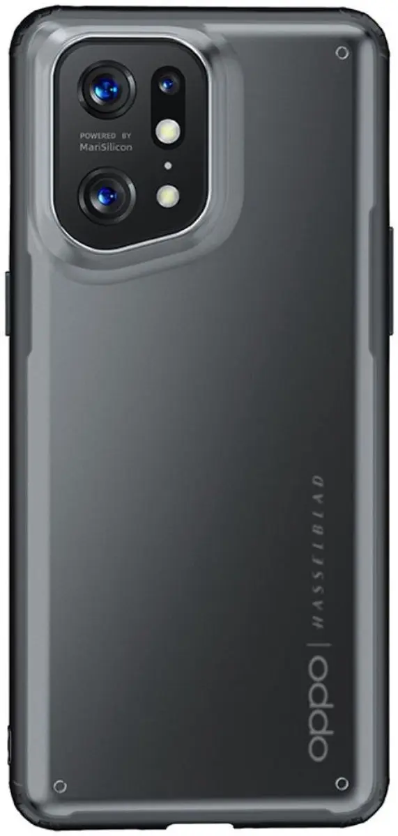 Oppo Find X5 Pro Armor Back Cover - Transparant Zwart