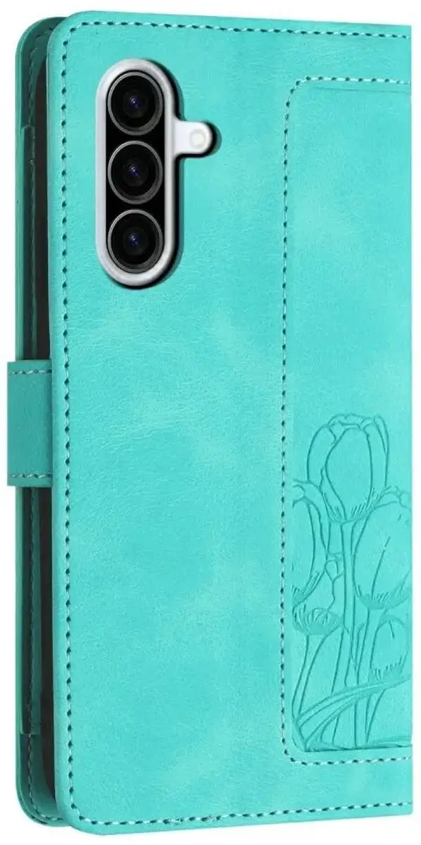 Selected Hoesje Samsung Galaxy A27 Tulpen Book Case - Groen