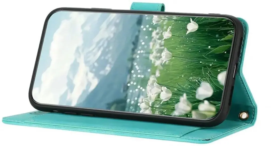 Selected Hoesje Samsung Galaxy A27 Tulpen Book Case - Groen