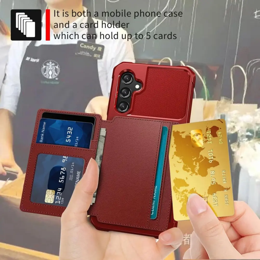 Selected Portemonnee Hoesje Samsung Galaxy A16 - 4 Pasjes - Rood