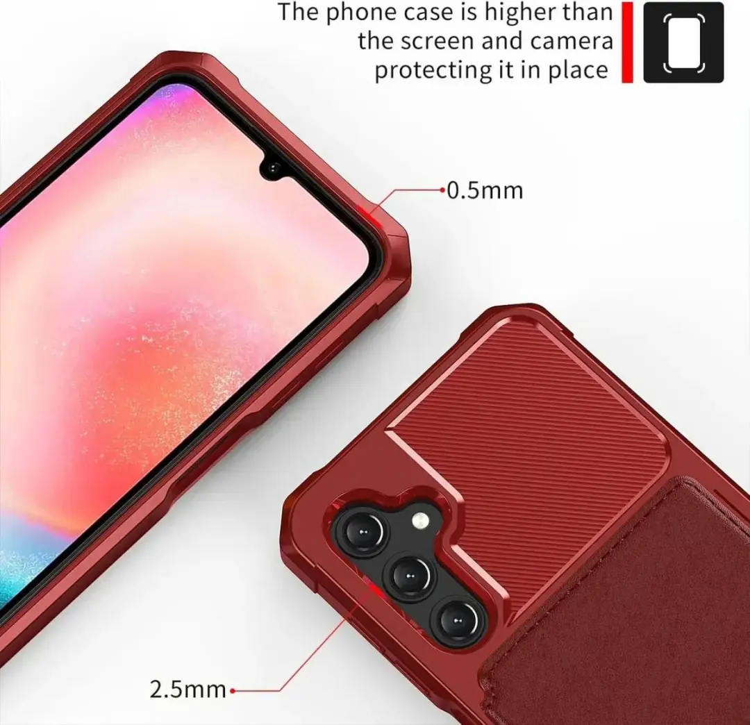 Selected Portemonnee Hoesje Samsung Galaxy A16 - 4 Pasjes - Rood