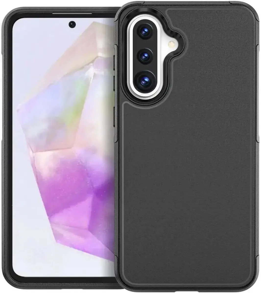 Selected Hoesje Samsung Galaxy A36 MagSafe Dual-Layer Zwart