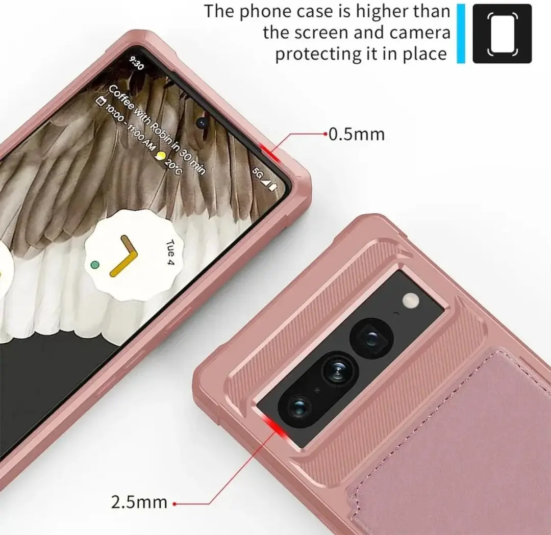 Selected Portemonnee Hoesje Google Pixel 7 Pro - Roze - 4 Pasjes - afbeelding 6 van 6