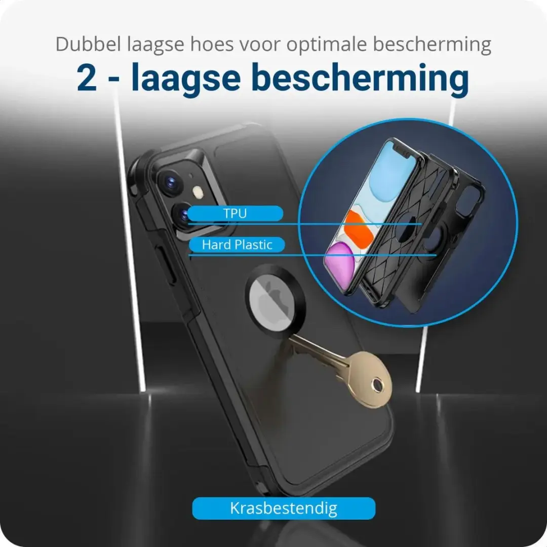 Selected by GSMpunt.nl iPhone 11/XR MagSafe Hoesje - Dual-Layer Zwart - afbeelding 6 van 6
