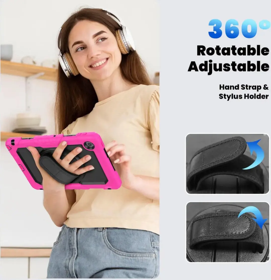 Selected Hoes Lenovo Tab M10 Gen 4 Roze - 10.1" - Incl. Screenprotector & Riemen
