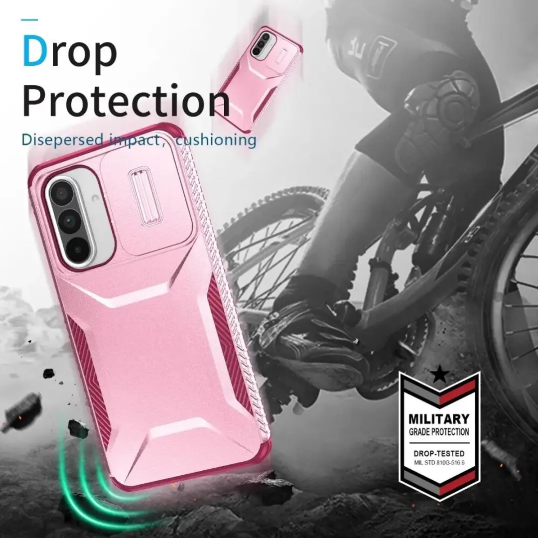 Selected Hoesje Samsung Galaxy A37 Camera Slider Roze