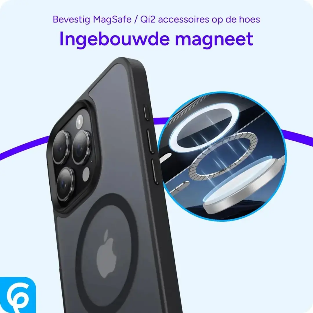 Selected by GSMpunt Hoesje iPhone 15 Pro Max - MagSafe - Zwart