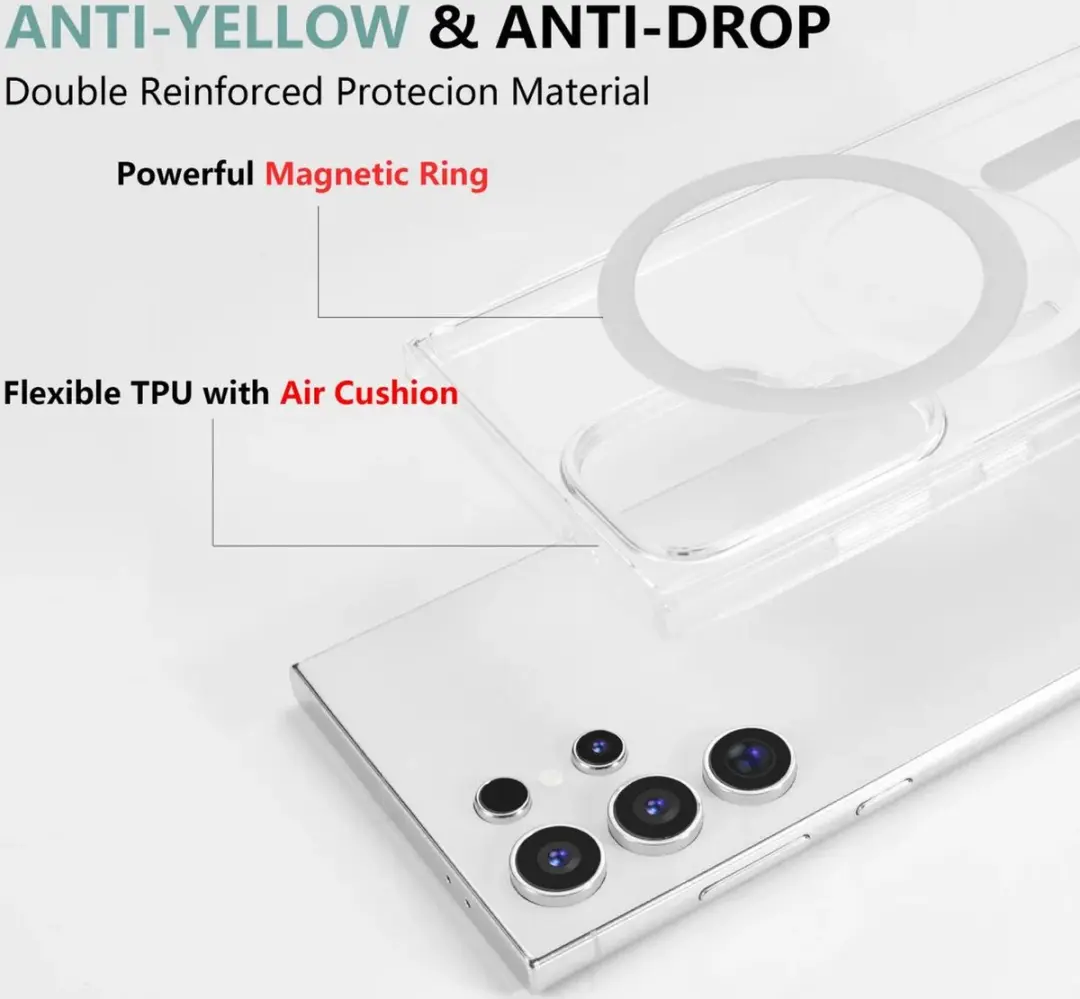 Selected Hoesje Samsung Galaxy S24 Ultra MagSafe Transparant