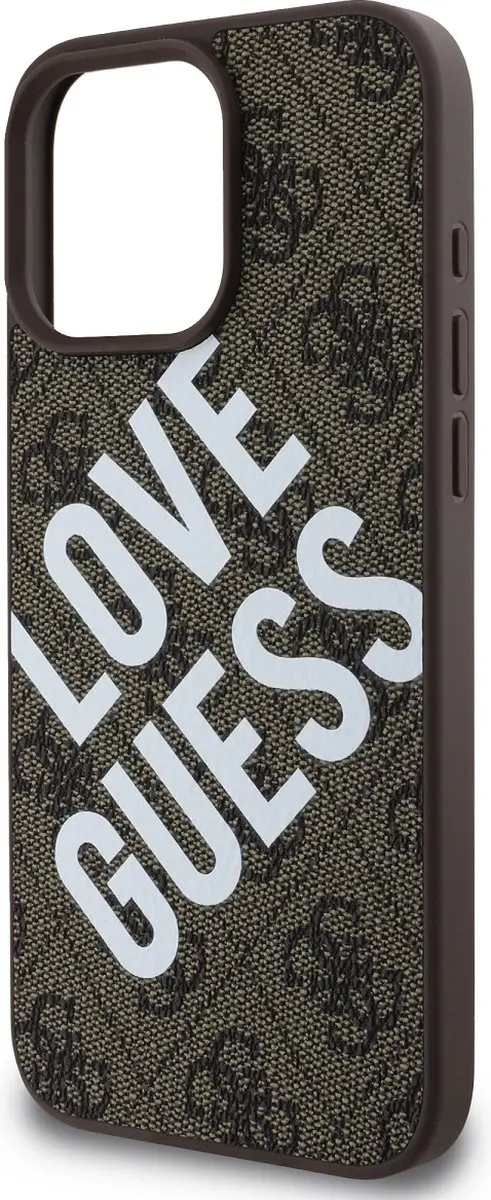 GUESS Beschermhoes iPhone 16 Pro MagSafe - Bruin GUHMP16LP4PLGWW