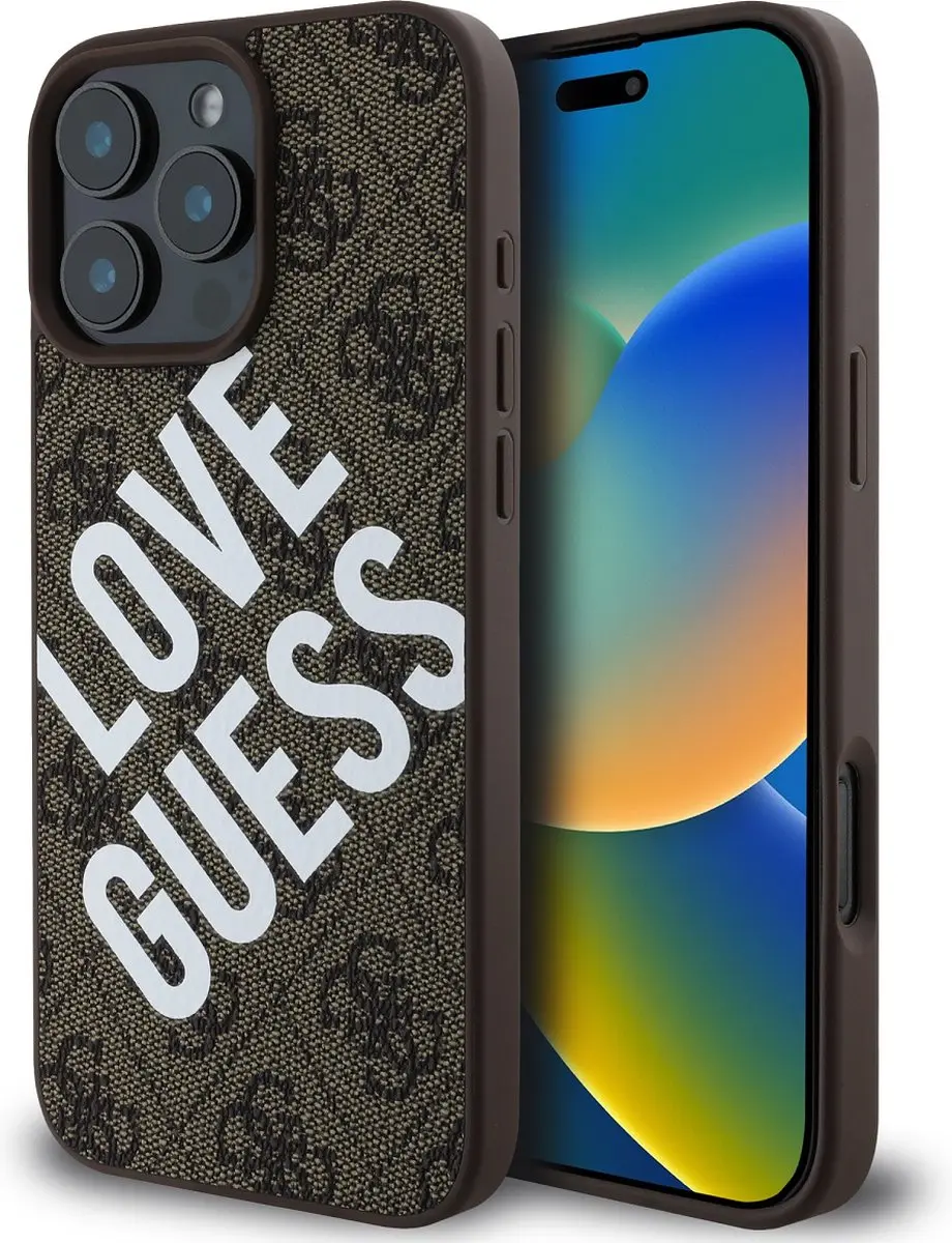 GUESS Beschermhoes iPhone 16 Pro MagSafe - Bruin GUHMP16LP4PLGWW