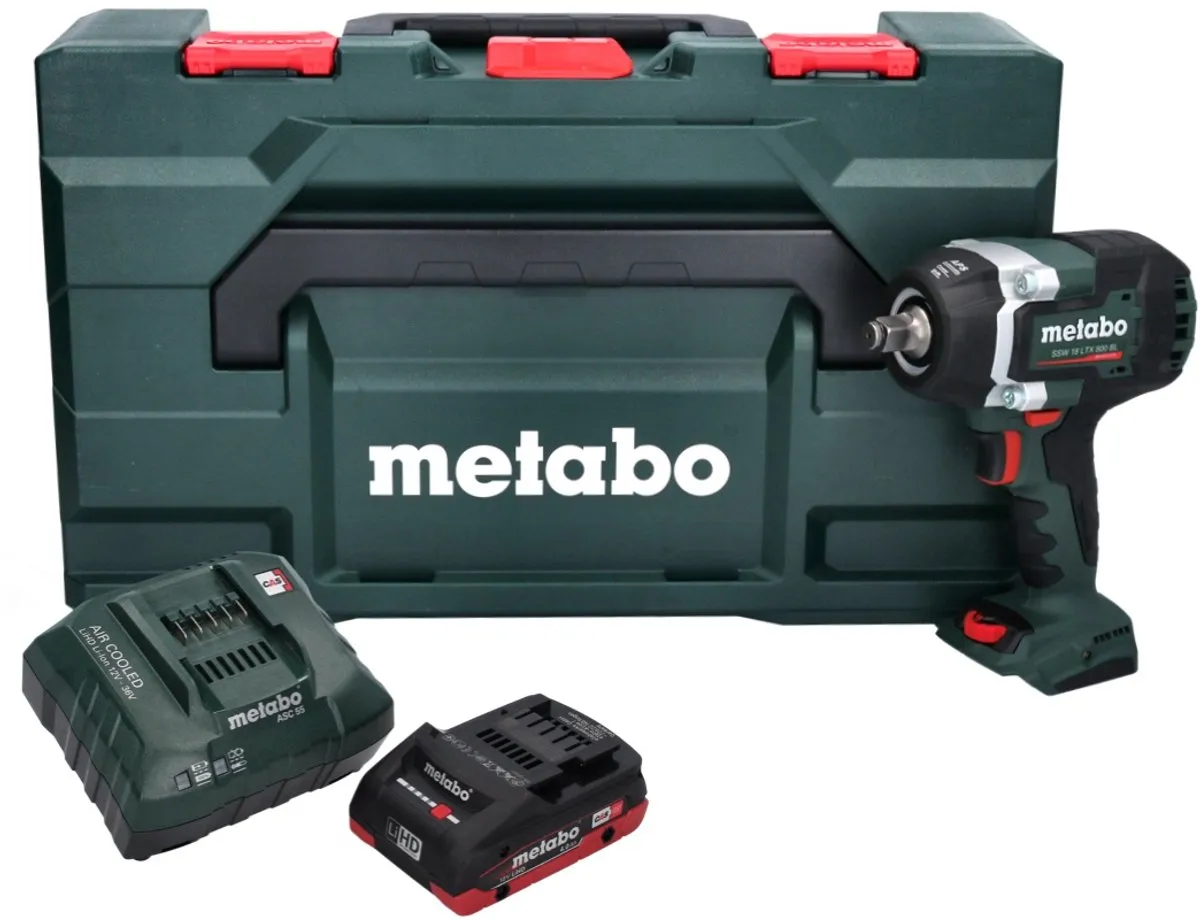 Metabo SSW 18 LTX 800 BL Slagmoersleutel 800Nm - 1/2" - 1x 4,0Ah - afbeelding 3 van 5