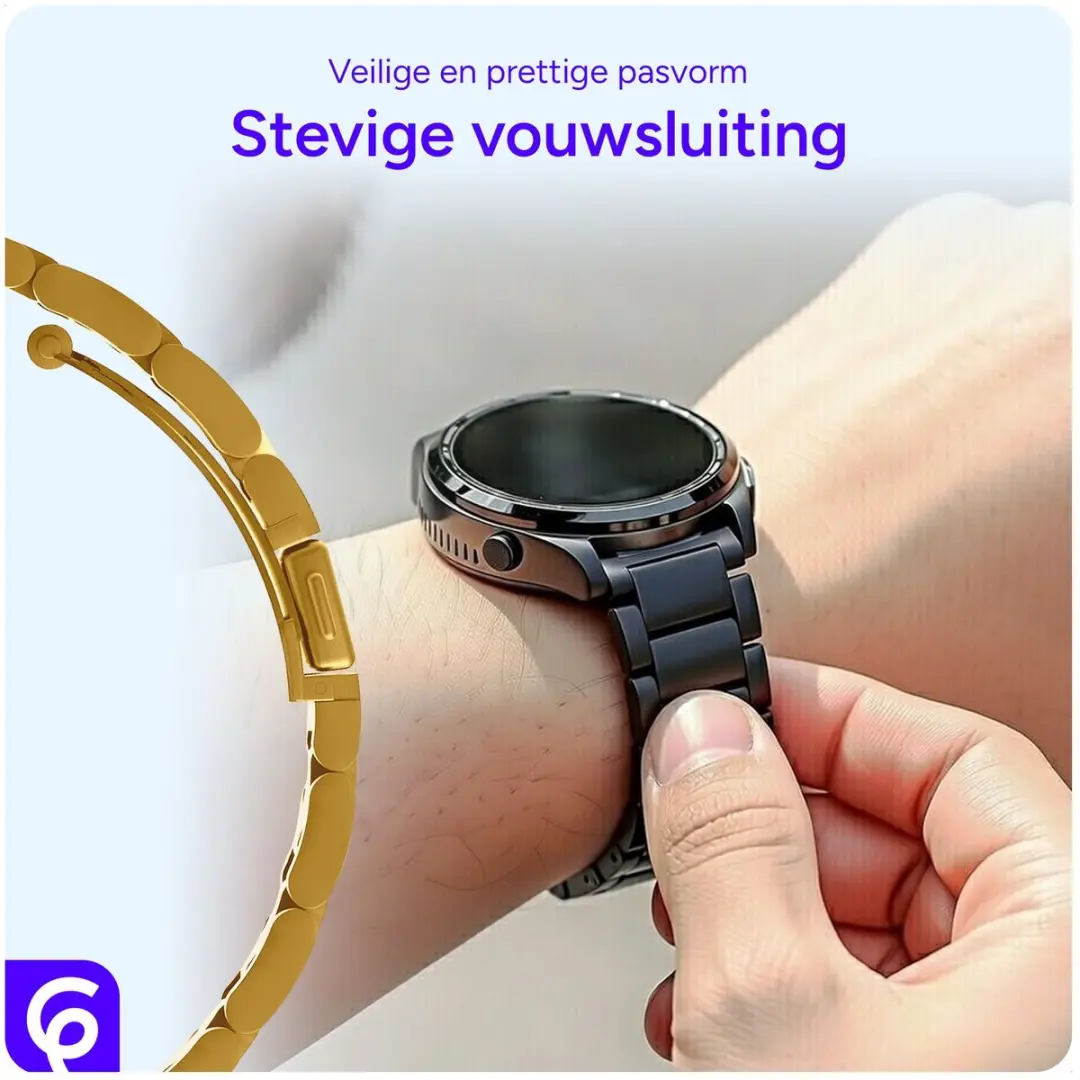 Selected by GSMpunt Selected SBG RVS Horlogeband 20mm - Goud
