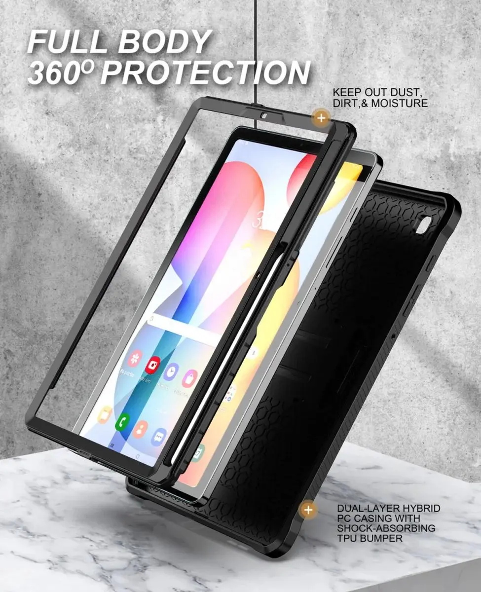 Selected Hoes Samsung Galaxy Tab S6 Lite Full Protect - Zwart