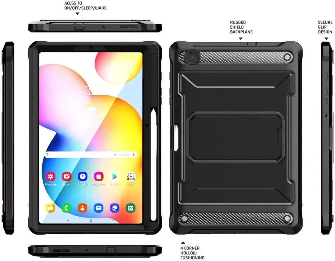 Selected Hoes Samsung Galaxy Tab S6 Lite Full Protect - Zwart
