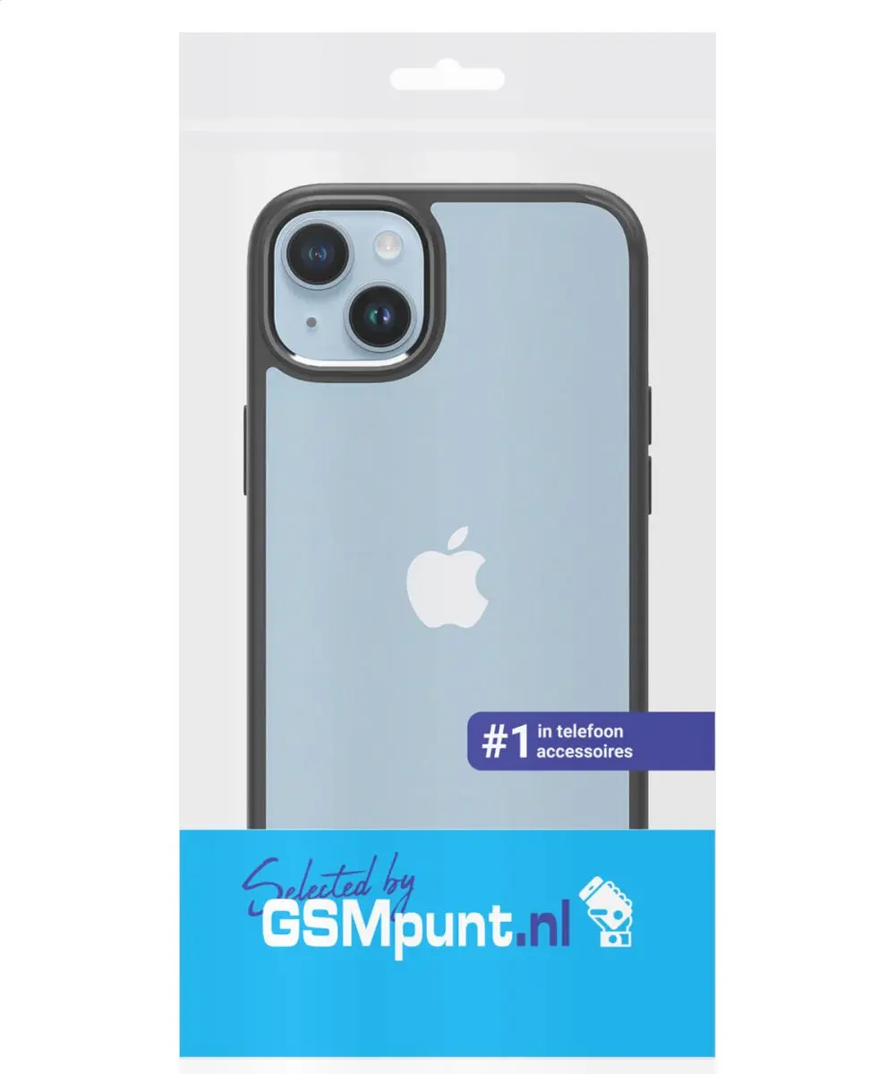 Selected by GSMpunt Apple iPhone 14 Hoesje - Transparant Zwart