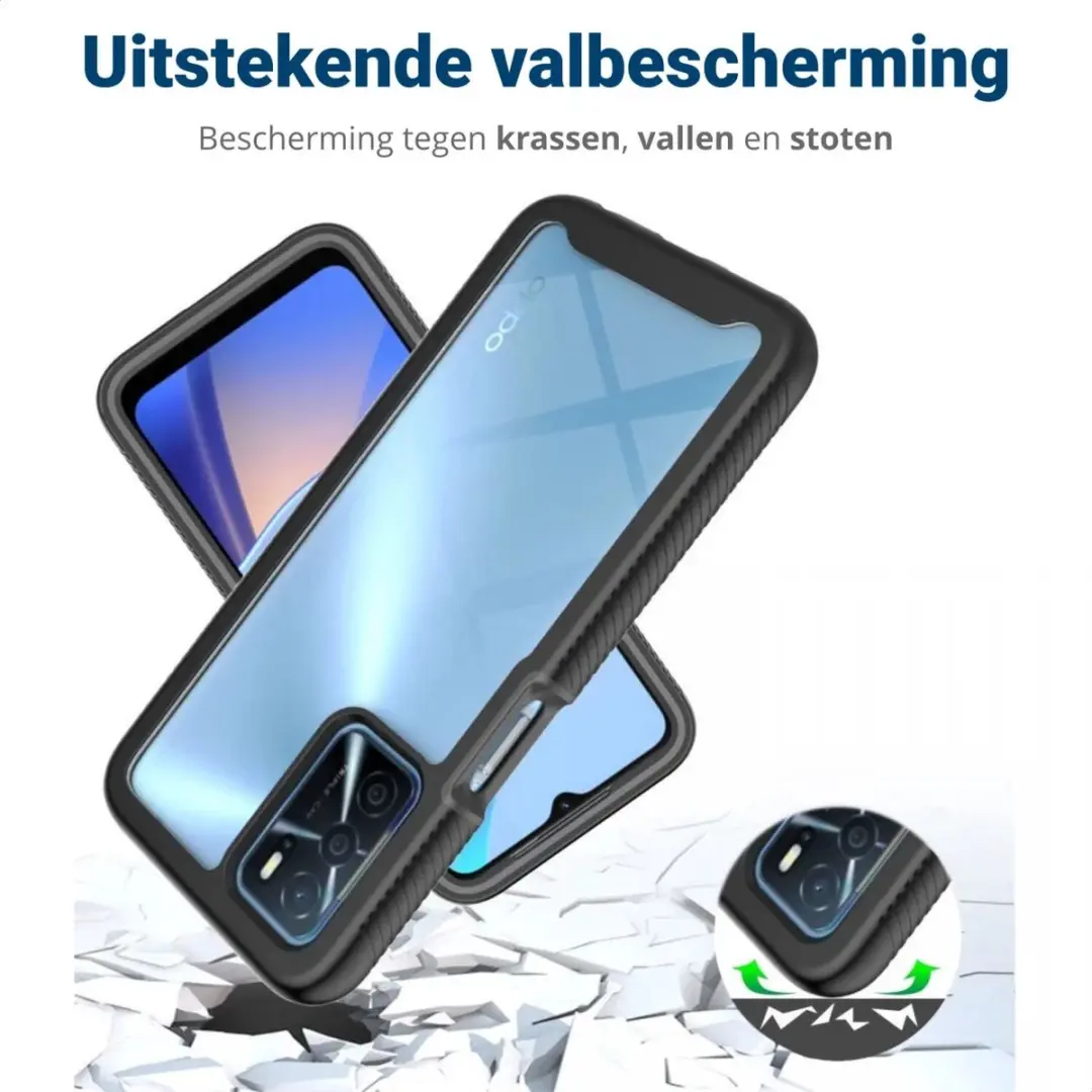 Selected Oppo A54s Hoesje - Blauw - Full Protect