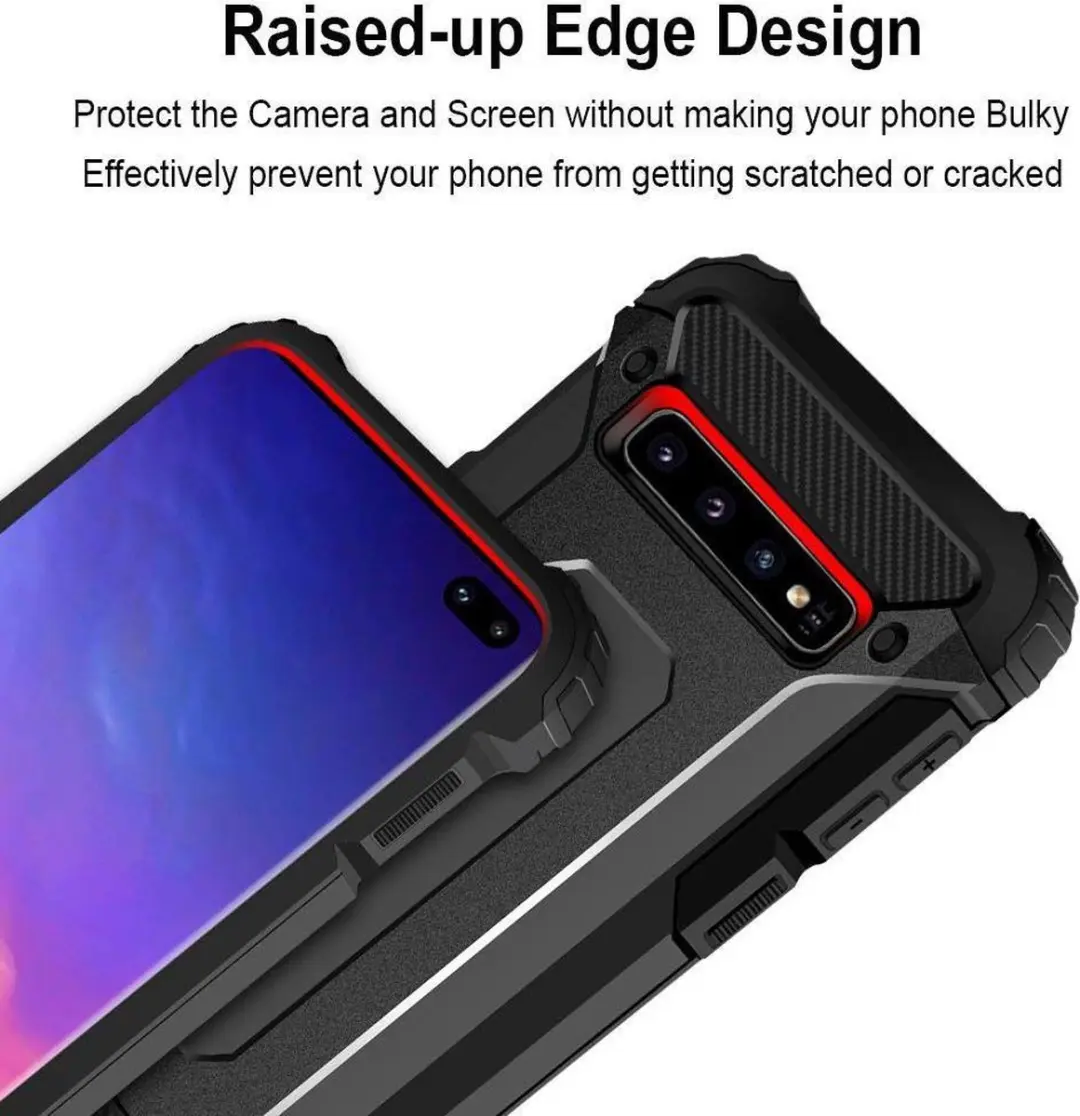 Selected Hoesje Samsung Galaxy S10 Plus Hybride - Zwart