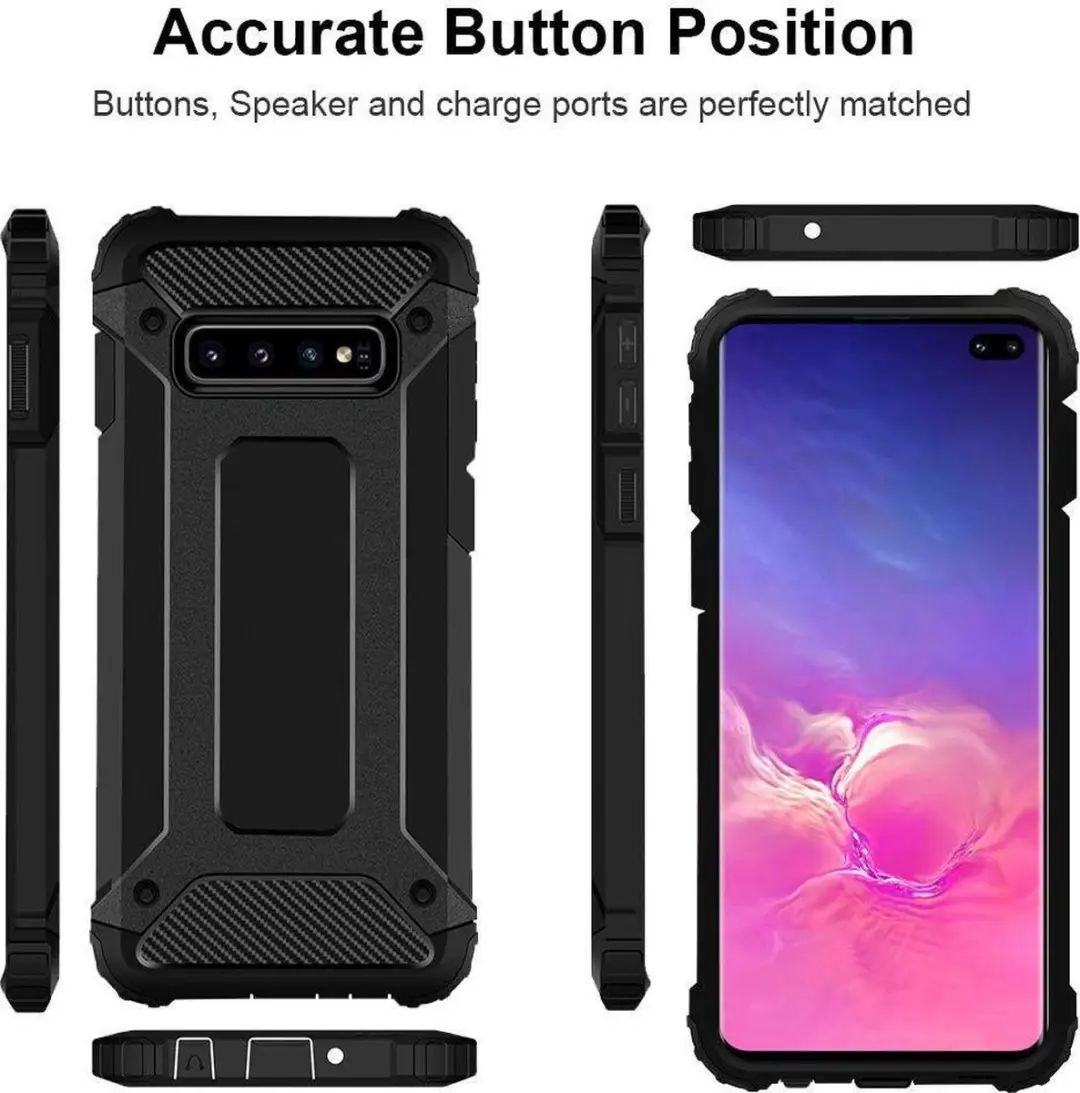 Selected Hoesje Samsung Galaxy S10 Plus Hybride - Zwart
