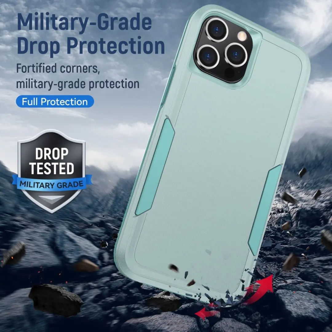 Selected Back Cover iPhone 14 Pro Rugged Hoesje - Groen