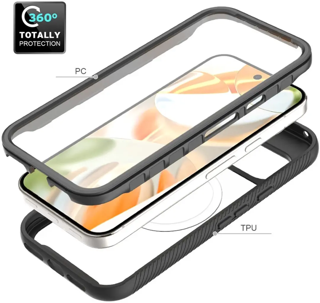 Selected PixelSnap Hoesje Google Pixel 10/10 Pro - MagSafe - Transparant/Zwart - afbeelding 6 van 6