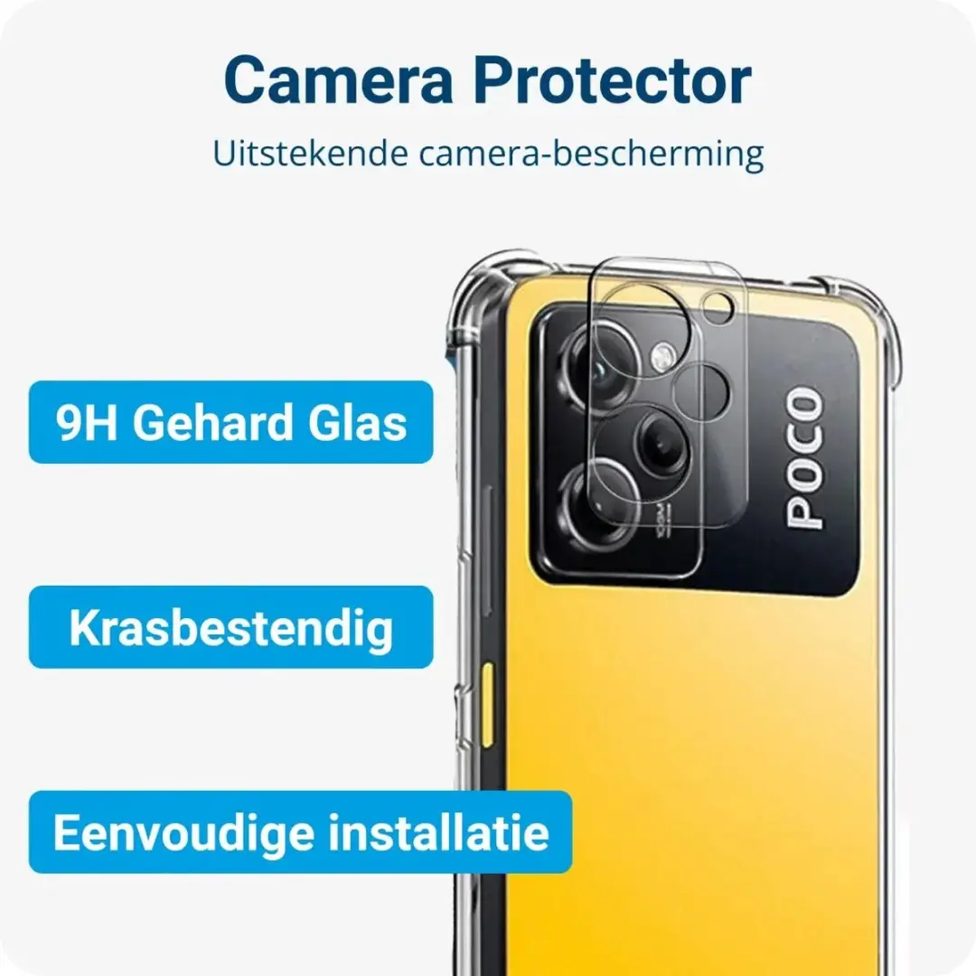Selected Xiaomi Poco X5 Pro Schokbestendig Hoesje - 9H Glas - Transparant