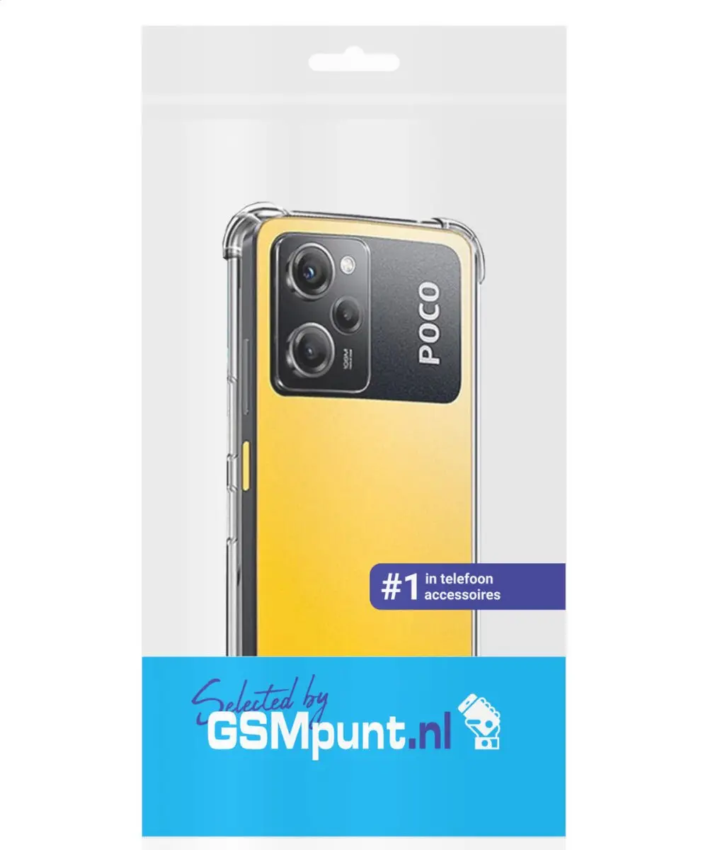 Selected Xiaomi Poco X5 Pro Schokbestendig Hoesje - 9H Glas - Transparant