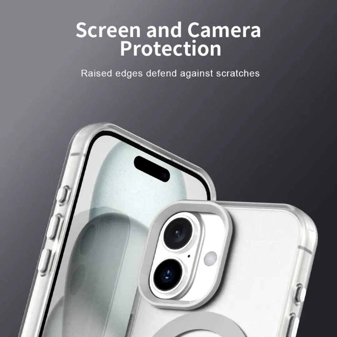 Selected MagSafe Backcover iPhone 16 - Wit & Transparant