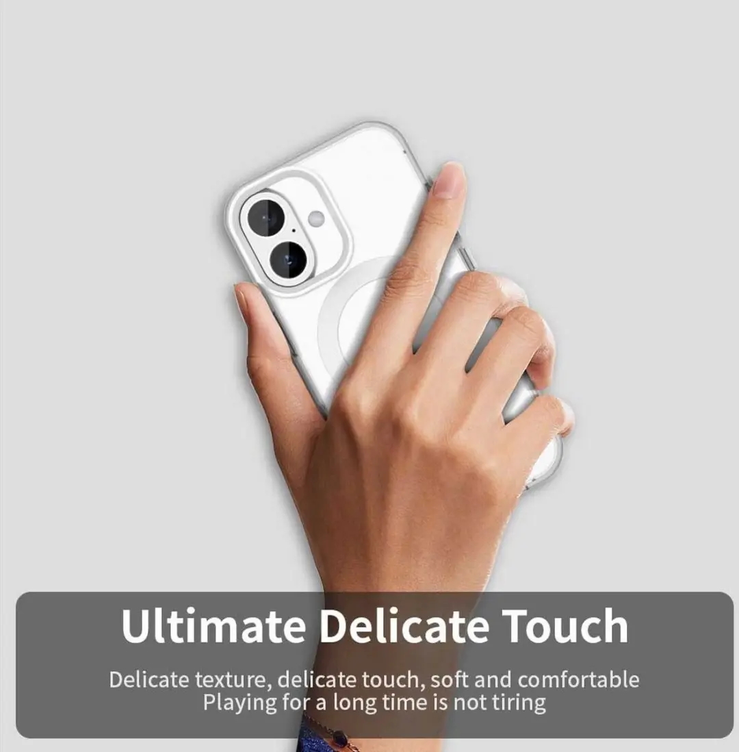 Selected MagSafe Backcover iPhone 16 - Wit & Transparant - afbeelding 6 van 6