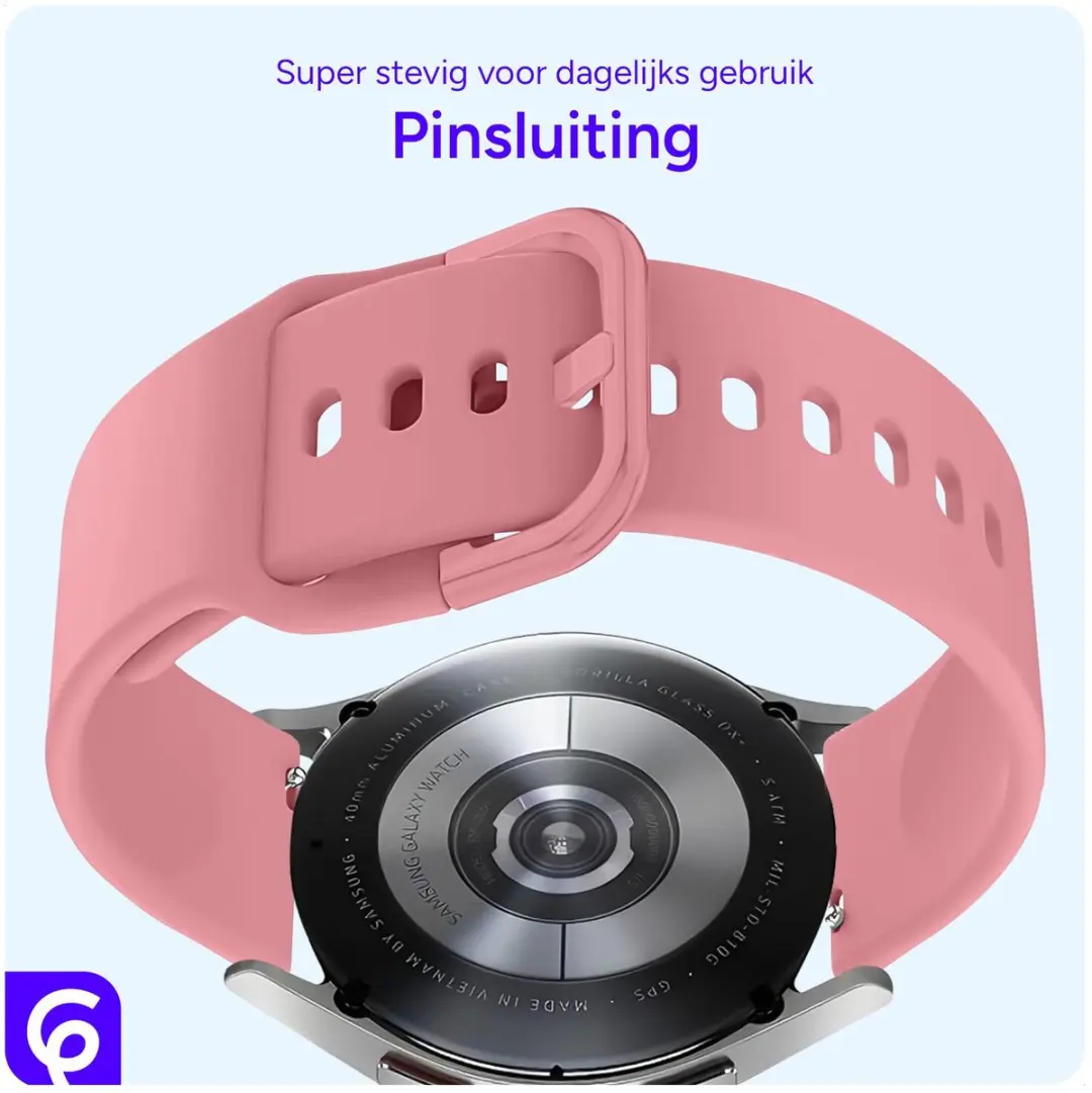 Selected SBG Universeel Horloge Bandje 20mm - Siliconen Roze