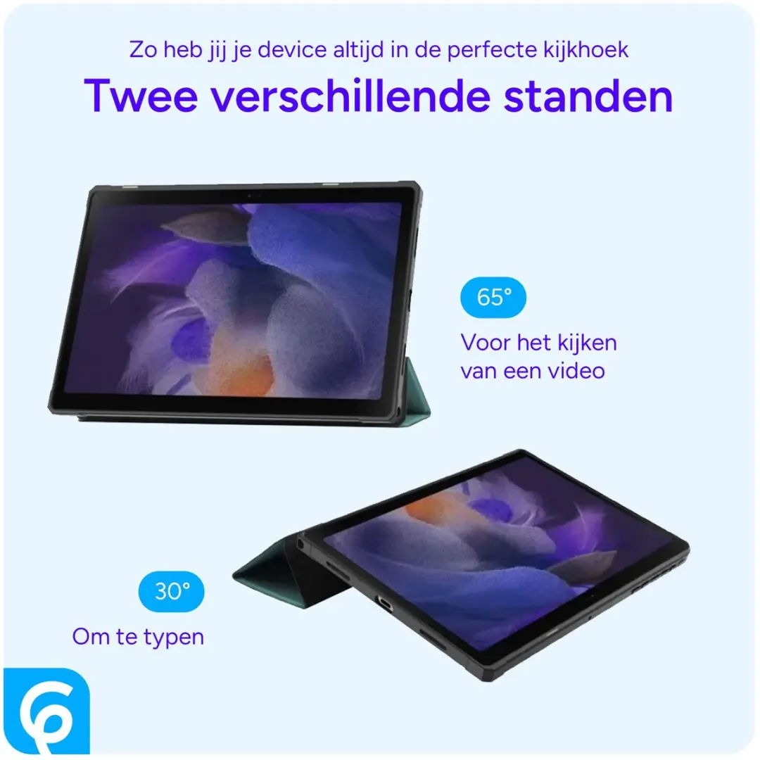 Samsung Galaxy Tab A8 2021 Hoes - Tri-Fold Kunstleder Groen