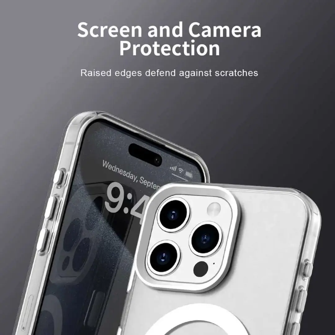 Selected MagSafe Backcover iPhone 15 Pro Max - Transparant Wit - afbeelding 6 van 6